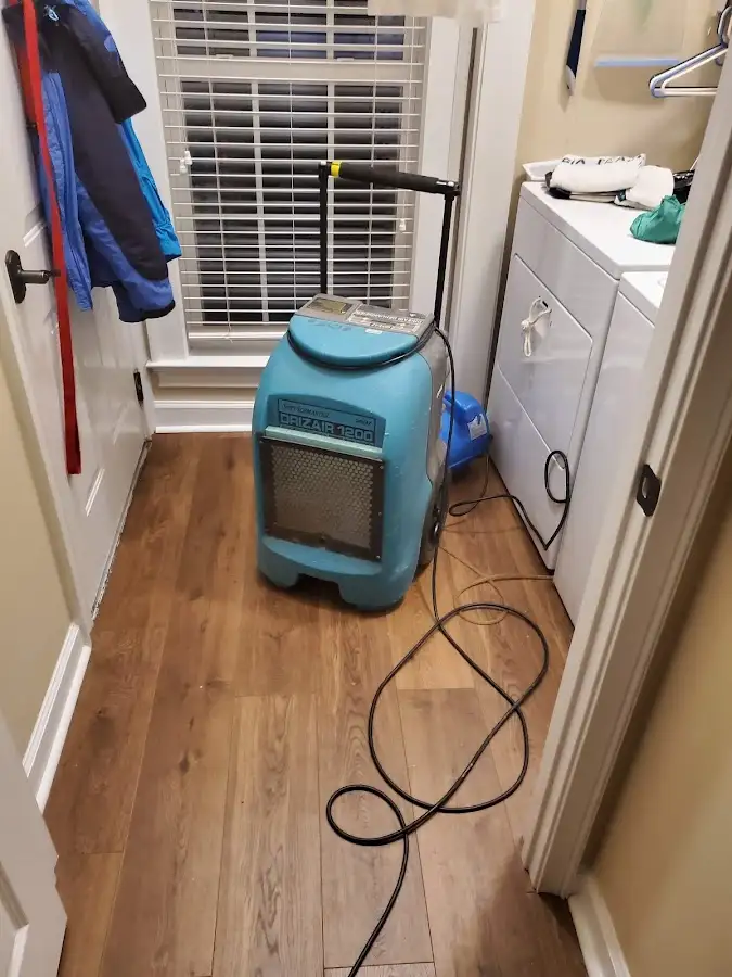 Commercial dehumidifier deployed for Flood Damage Cleanup in New Haven
